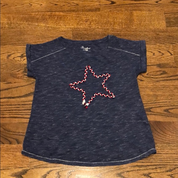 Cherokee girls patriotic star short sleeve tee. - Picture 1 of 4